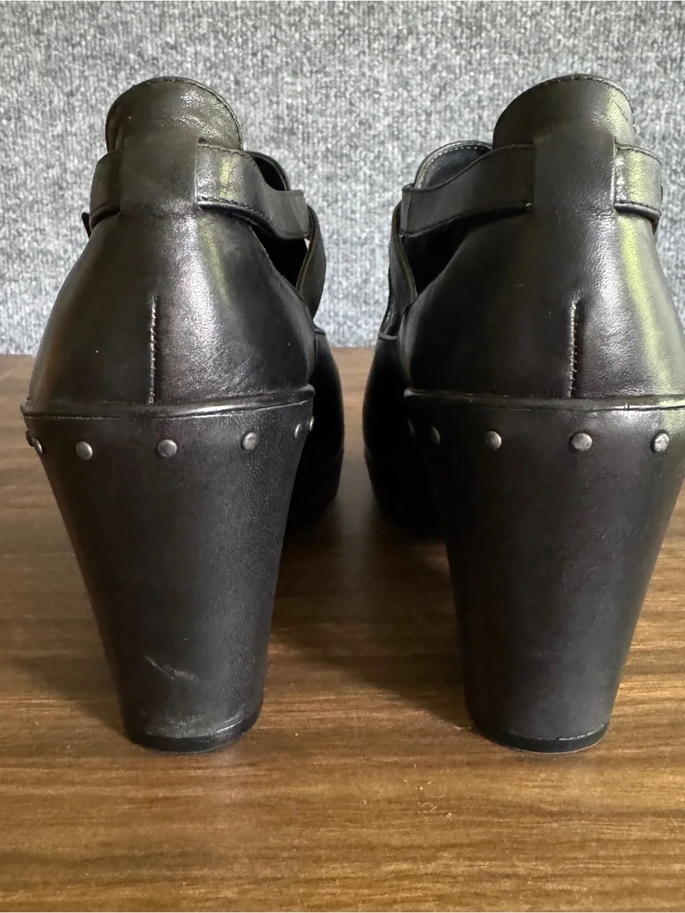 Dansko Franka Mary Jane Wedge Shoes Black Leather Crisscross Straps EU 39
